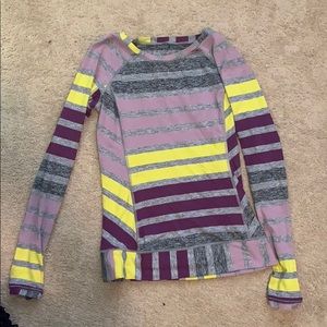 Lululemon warm striped long sleeve